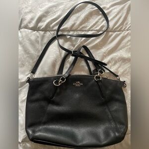 Coach Black Leather Shoulder Bag